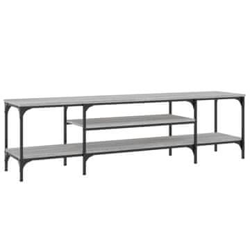 Vidaxl TV omarica siva sonoma 161x35x45 cm inženirski les in železo