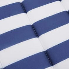 shumee Blazina za ležalnik modre in bele črte oxford tkanina