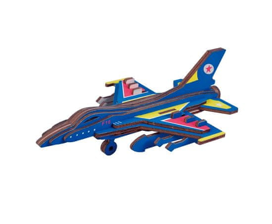 Woodcraft Lesena 3D sestavljanka F16 Fighter Plane