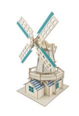 Woodcraft Lesena 3D sestavljanka Nizozemski vetrni mlin