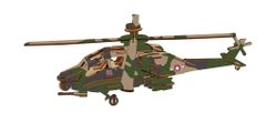 Woodcraft Lesena 3D sestavljanka Apache Combat Helicopter