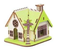 Woodcraft Lesena 3D sestavljanka Hiša Ellie