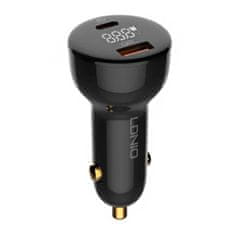 LDNIO avtomobilski polnilec ldnio c101, usb + usb-c, 100 W + kabel usb do micro usb (črn)