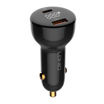 LDNIO avtomobilski polnilec ldnio c101, usb + usb-c, 100 W + kabel usb do micro usb (črn)