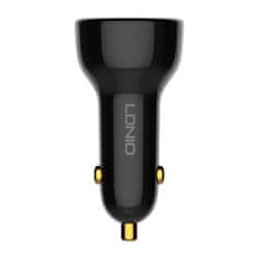 LDNIO avtomobilski polnilec ldnio c101, usb + usb-c, 100 W + kabel usb do micro usb (črn)