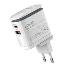 LDNIO A2423C USB omrežni polnilnik, kabel USB-C + MicroUSB