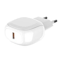 LDNIO A1206C omrežni polnilnik, USB-C, 27 W + kabel USB-C za Lightning (bela)