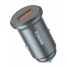 Foneng polnilec za avto c15, usb, 4a (siv)