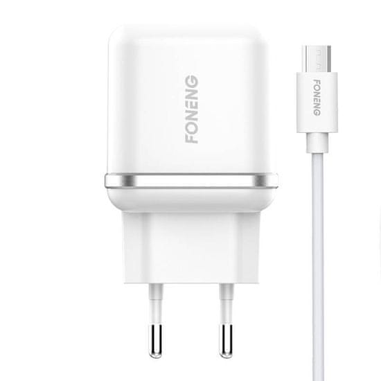 Foneng omrežni polnilnik eu20 + dvojni kabel usb do micro usb