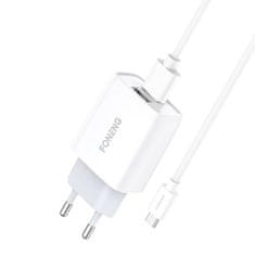 Foneng omrežni polnilnik eu30, 2x usb + usb micro kabel