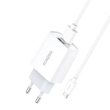 Foneng omrežni polnilnik eu30, 2x usb + usb micro kabel