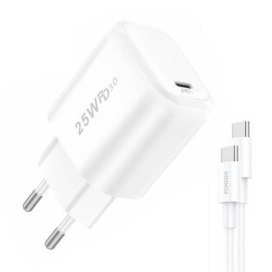 Foneng EU40, omrežni polnilnik iz tipa C v tip C + kabel USB C