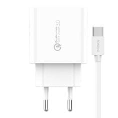 Foneng EU46 omrežni polnilnik, 1xUSB, QC 3.0 + kabel USB tipa C