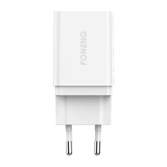 Foneng omrežni polnilnik k300, 1x usb (bel)