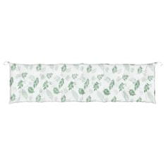 Vidaxl Blazina za vrtno klop 2 kosa vzorec listov 200x50x7 cm blago