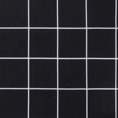 Vidaxl Blazina za vrtno klop 2 kosa črn karo vzorec 150x50x7 cm blago