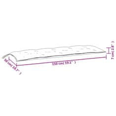 Vidaxl Blazina za vrtno klop mornarsko modra 150x50x7cm oxford tkanina