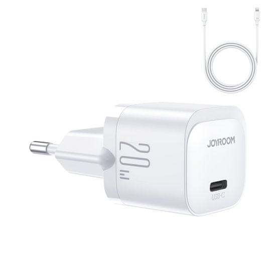 Joyroom JR-TCF02 polnilnik 20W + kabel USB-C / Lightning, bela