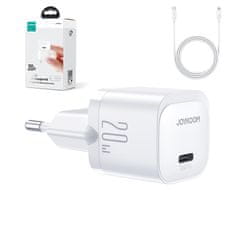 Joyroom JR-TCF02 polnilnik 20W + kabel USB-C / Lightning, bela