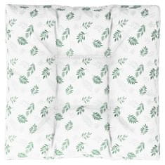 Vidaxl Blazina za kavč iz palet vzorec listja 80x80x12 cm blago
