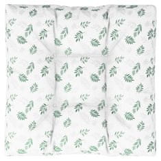 Vidaxl Blazina za palete vzorec listja 70x70x12 cm blago
