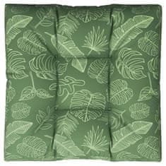 Vidaxl Blazina za palete vzorec listja 70x70x12 cm blago