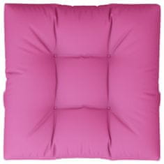 Greatstore Blazina za kavč iz palet roza 70x70x12 cm blago