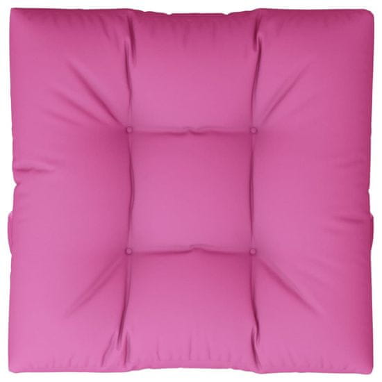 Vidaxl Blazina za kavč iz palet roza 70x70x12 cm blago