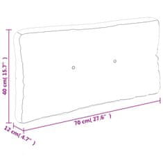 shumee Blazina za palete turkizna 70x40x12 cm blago