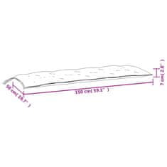 Vidaxl Blazina za vrtno klop vinsko rdeča 150x50x7 cm oxford tkanina