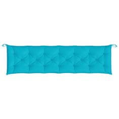 Vidaxl Blazina za vrtno klop turkizna 200x50x7 cm blago
