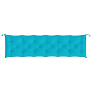 Vidaxl Blazina za vrtno klop turkizna 200x50x7 cm blago