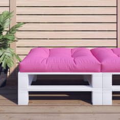 Greatstore Blazina za kavč iz palet roza 70x70x12 cm blago