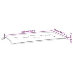Vidaxl Blazina za vrtno klop 2 kosa večbarvna 100x50x7 cm blago