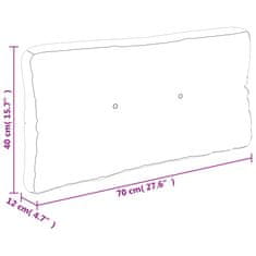 Vidaxl Blazina za palete roza 70x40x12 cm blago