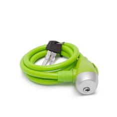 WHEEL ZONE Kabelska ključavnica 10 mm / 120 cm zelena
