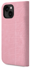 Guess GUBKP14SHGCRHP ovitek za iPhone 14 6.1, preklopni, roza, z vzorcem kače