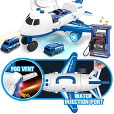 Ocean toys Policijsko letalo z efektom meglice + avtomobilčki in dodatki