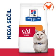 Hill's c/d Feline Urinary Stress hrana za mačke, s piščancem, 3 kg