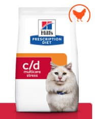 Hill's c/d Feline Urinary Stress hrana za mačke, s piščancem, 3 kg