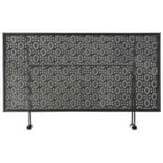 Vidaxl Zložljiva klubska miza starinski stil kovina 100x50x45 cm črna
