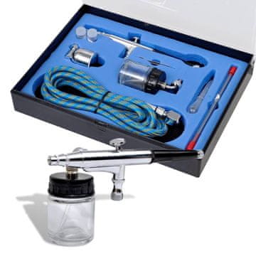 Vidaxl Airbrush set s steklenim kozarcem 0,2 / 0,3 / 0,5 mm šobe