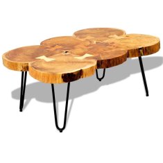 Vidaxl Klubska mizica 35 cm 6 debel trden palisander
