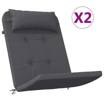 Vidaxl Blazine za stole Adirondack 2 kosa antracit oxford tkanina