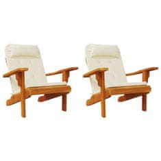 Vidaxl Blazine za stole Adirondack 2 kosa krem oxford tkanina