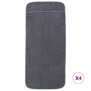 Vidaxl Brisače za plažo 4 kosi antracitne 60x135 cm tkanina 400 GSM