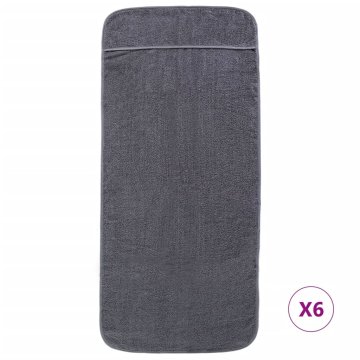 Vidaxl Brisače za plažo 6 kosov antracitne 60x135 cm tkanina 400 GSM