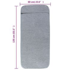 Vidaxl Brisače za plažo 6 kosov sive 60x135 cm tkanina 400 GSM