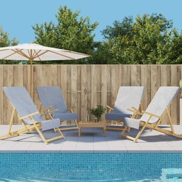 Vidaxl vidaXL Brisače za na plažo, 4 kosi, sive, 60 x 135 cm, blago, 400 g/m²