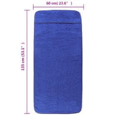 Vidaxl Brisače za plažo 6 kosov kralj. modre 60x135 cm tkanina 400 GSM